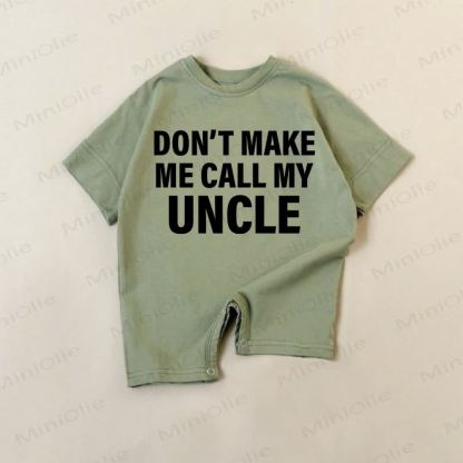 DON'T MAKE ME CALL MY UNCLE Baby Green Romper - Green - 18-24M - image 1
