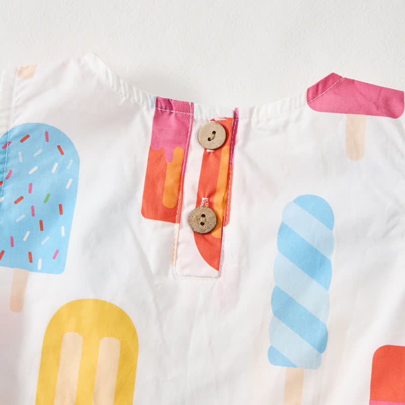 Baby Toddler Icecream Print Sleeveless Set - image 6