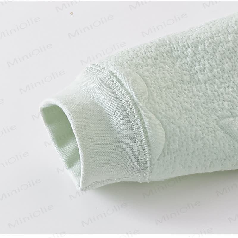 Baby Moon Star Solid Color Quilted Romper - image 8