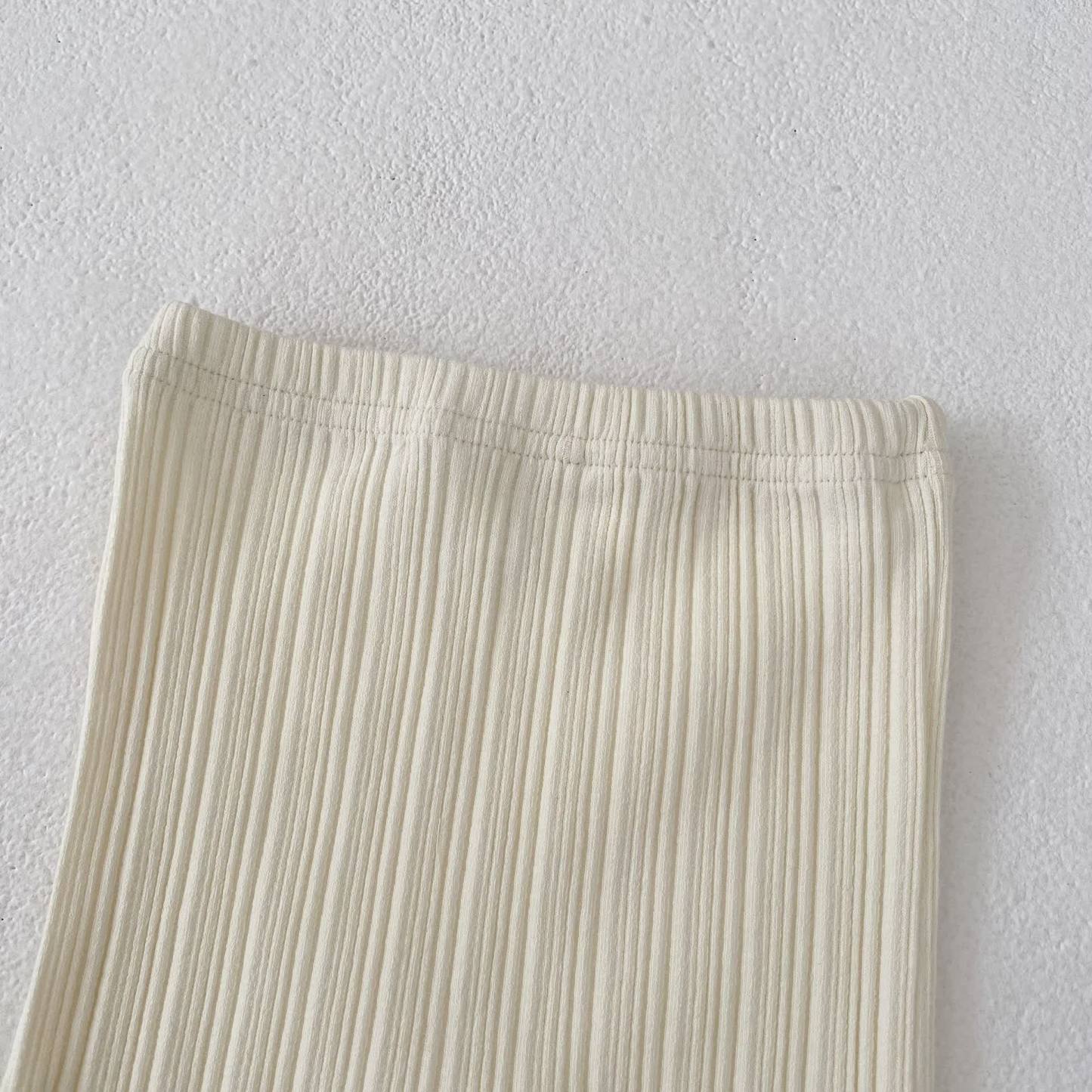 Baby Toddler Girl Solid Color Lace Ribbed Leggings - image 8