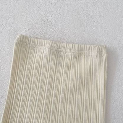 Baby Toddler Girl Solid Color Lace Ribbed Leggings - image 8