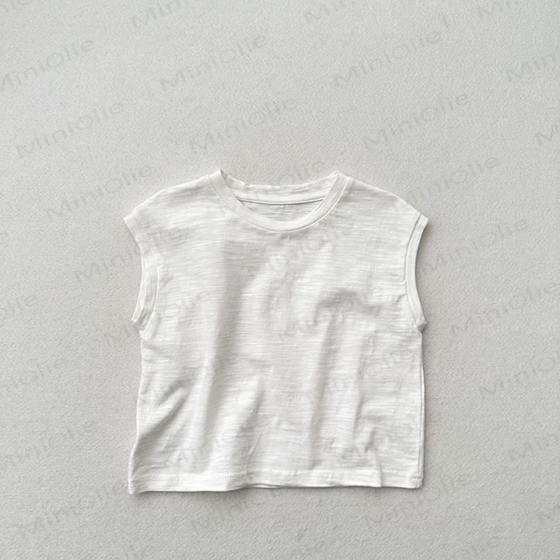 Toddler Solid Color Tank Top T-shirt - Beige - 7-9T - image 16