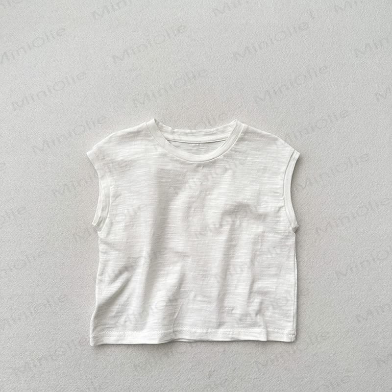 Toddler Solid Color Tank Top T-shirt - Beige - 7-9T - image 16
