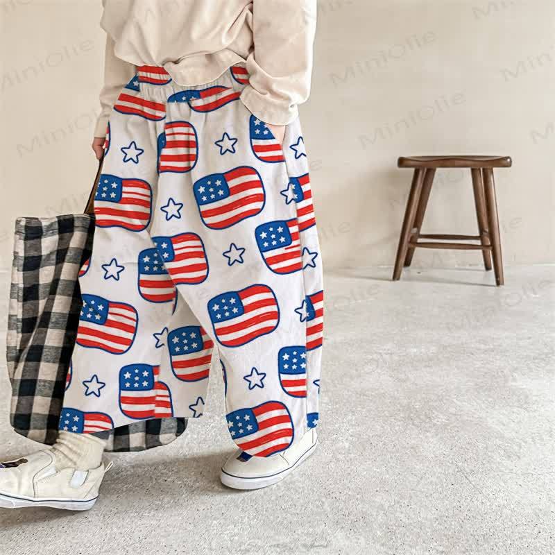 Baby American Flag Pants - White - 2-3T - image 1
