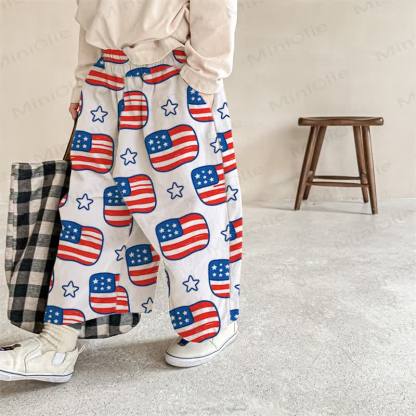 Baby American Flag Pants - White - 2-3T - image 1