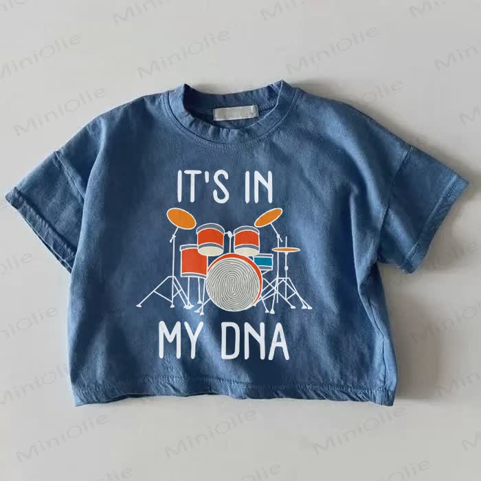 IT'S IN MY DNA Baby Drum Kit Blue T-shirt - Blue - 18-24M - image 1