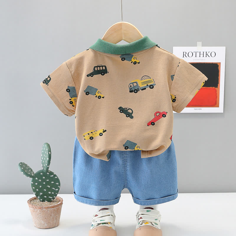 Baby 2-Piece Polo Vehicle Denim Set - image 21