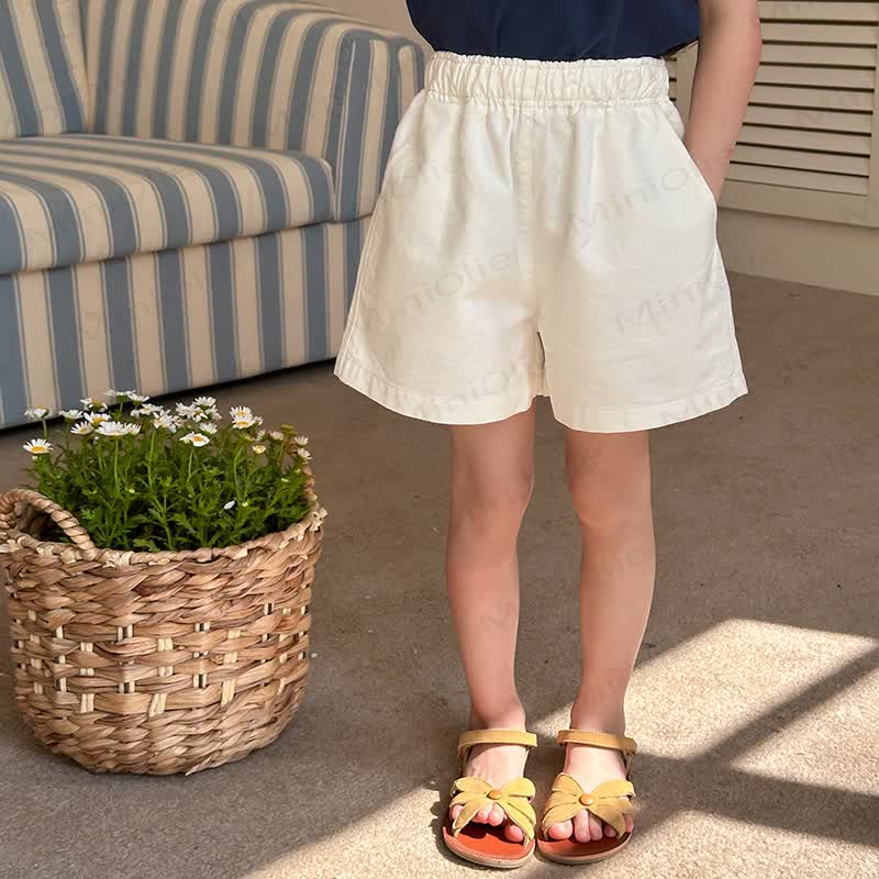 Kid Girl Solid Color Shorts  - image 5