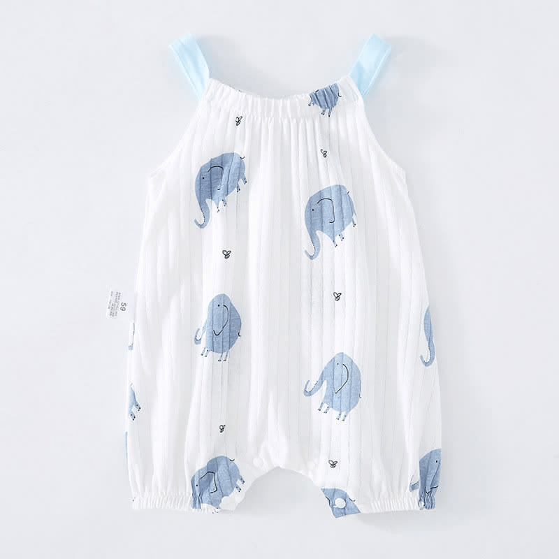 Baby Newborn Fruit Animal Strap Romper - Blue - 12-18M - image 2