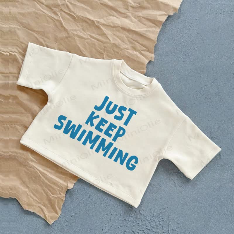 JUST KEEP SWIMMING Baby T-Shirt - White - 2-3T - image 1