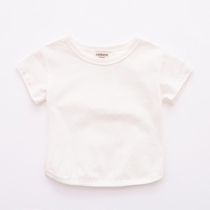 Baby Toddler Girl Solid Color T-Shirt - White - 5-7T - image 19