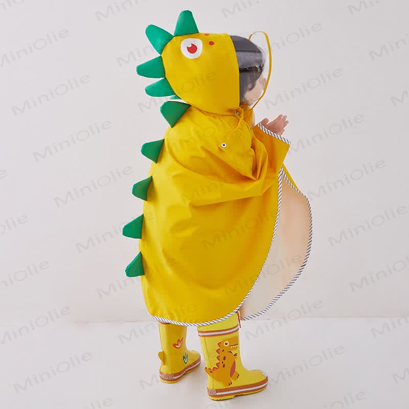 Toddler Dinosaur Hooded Cloak Raincoat - image 2