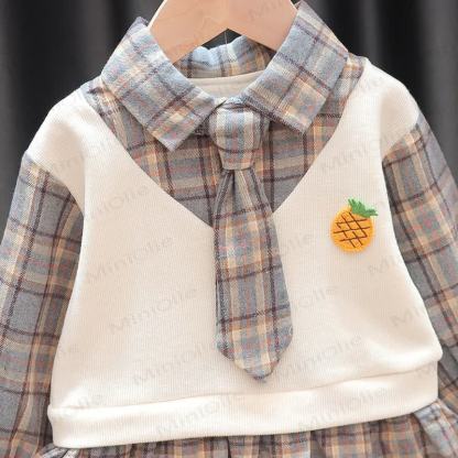 Baby Toddler Girl Plaid Pineapple Dress - image 9
