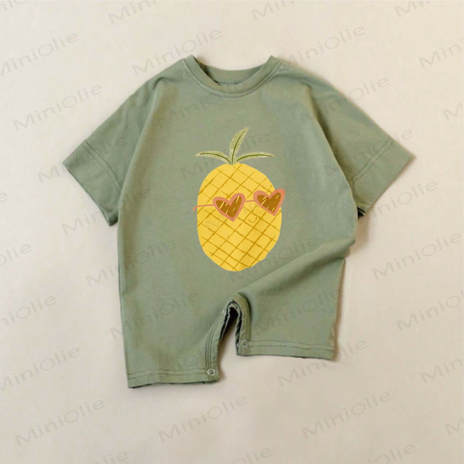 Baby Green Pineapple Print Romper - Green - 18-24M - image 1