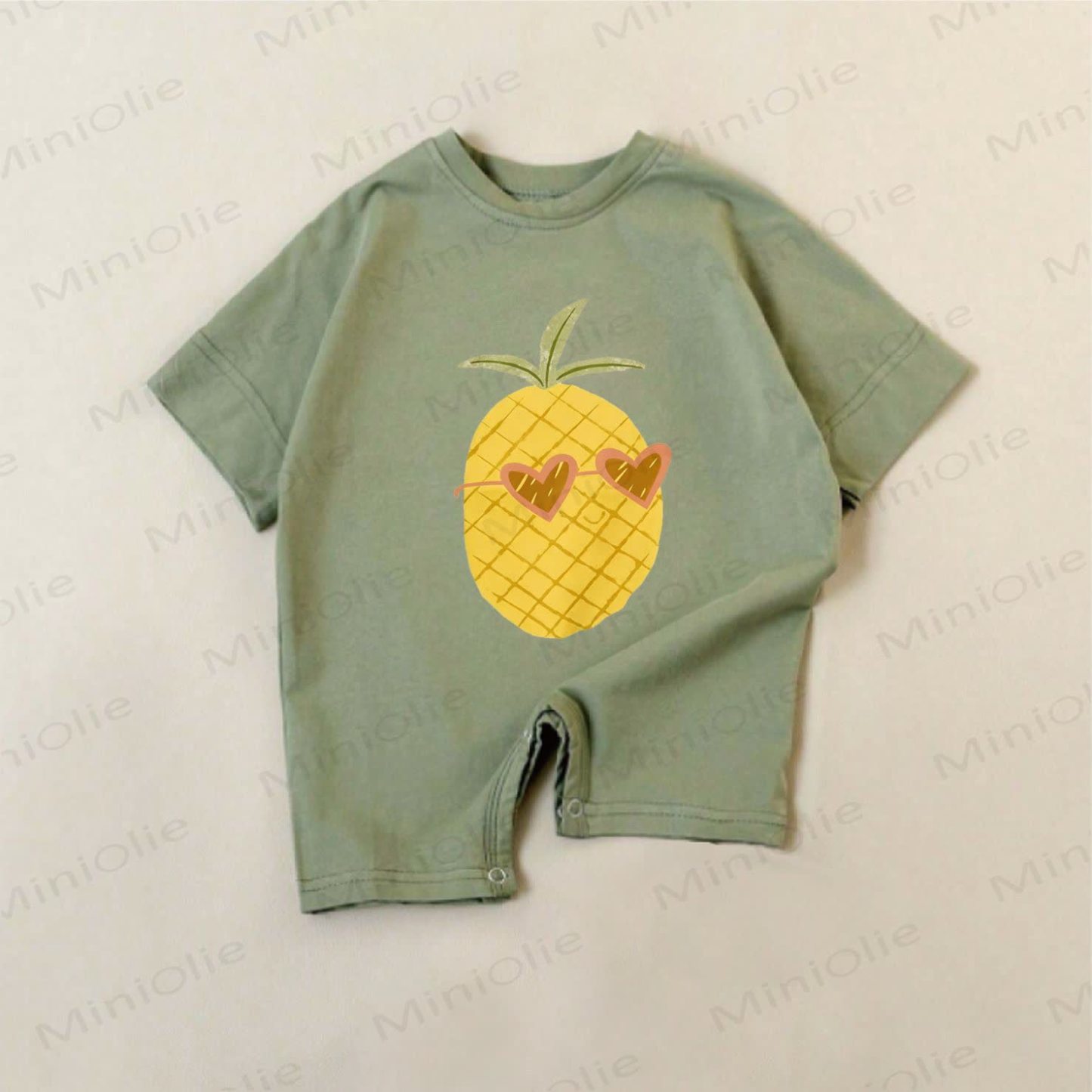 Baby Green Pineapple Print Romper - Green - 18-24M - image 1