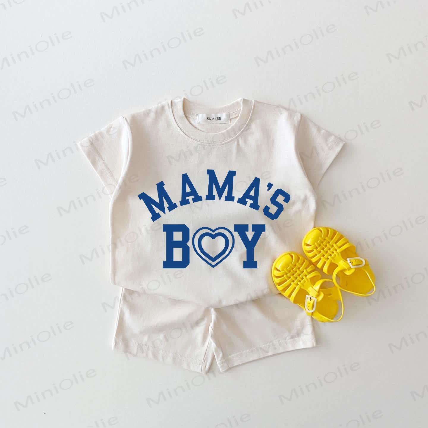 MAMA'S BOY Baby 2-piece White Short-Sleeve Set - White - 18-24M - image 1