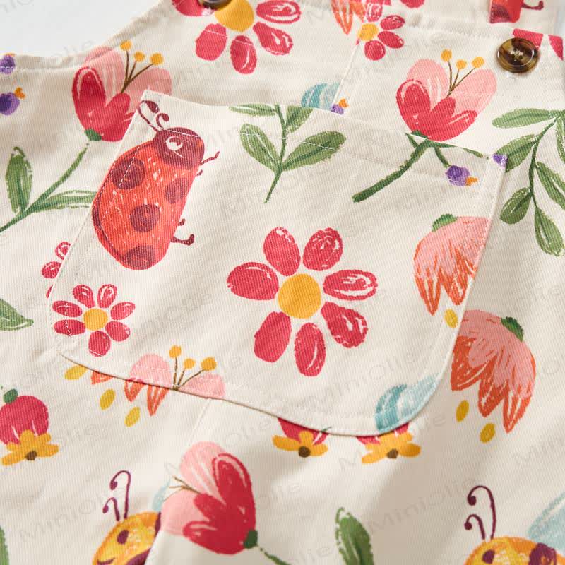 Baby Toddler Bee and Honey Print Overalls - image 4