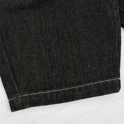 Baby Toddler Boys Black Dinosaur Patch Denim Pants - image 5