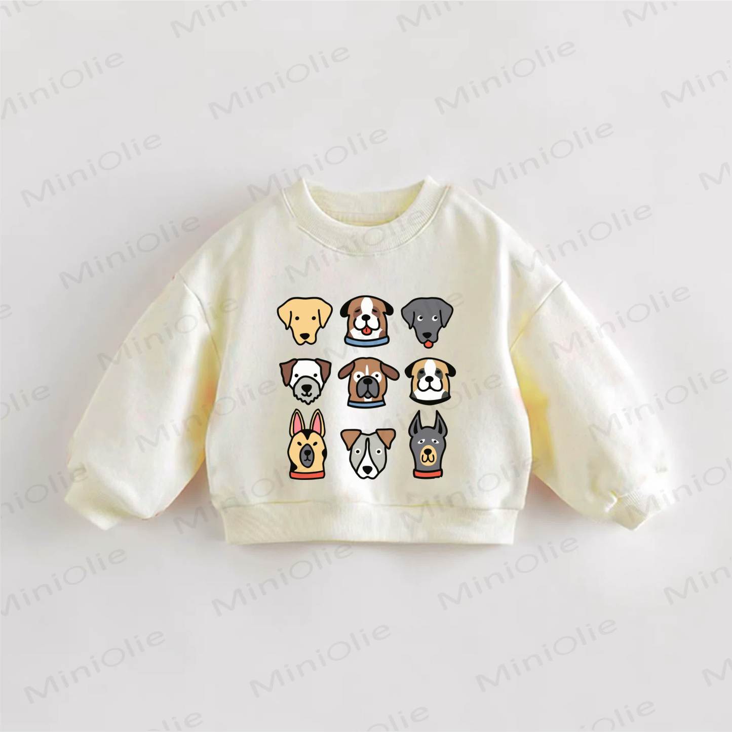Baby Toddler Dogs Print Sweatshirt - Cream - 3-5T - image 1