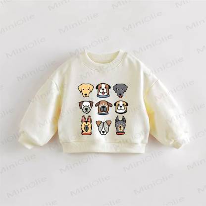 Baby Toddler Dogs Print Sweatshirt - Cream - 3-5T - image 1