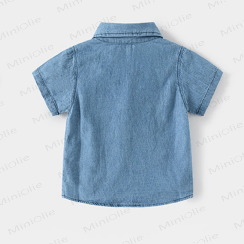Toddler Boy Short-sleeved Denim Shirt - image 9