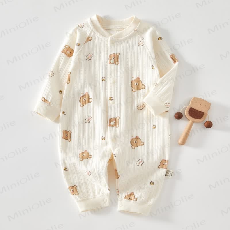 GOOD Baby Bear Seamless Newborn Romper - Beige - 12-18M - image 1