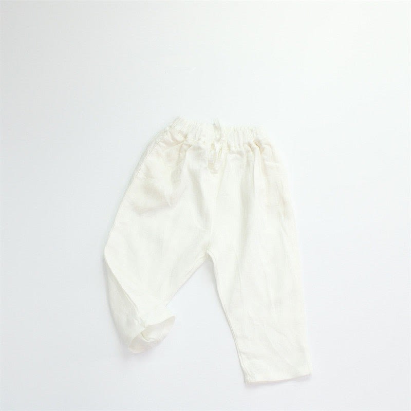 Toddler Solid Color Neutral Timeless Pants - White - 10Y - image 5