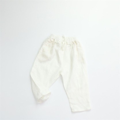 Toddler Solid Color Neutral Timeless Pants - White - 10Y - image 5