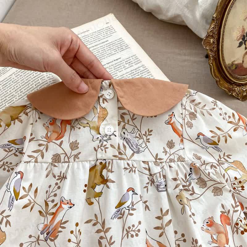 Baby Floral Animal Peter Pan Collar Romper - image 3