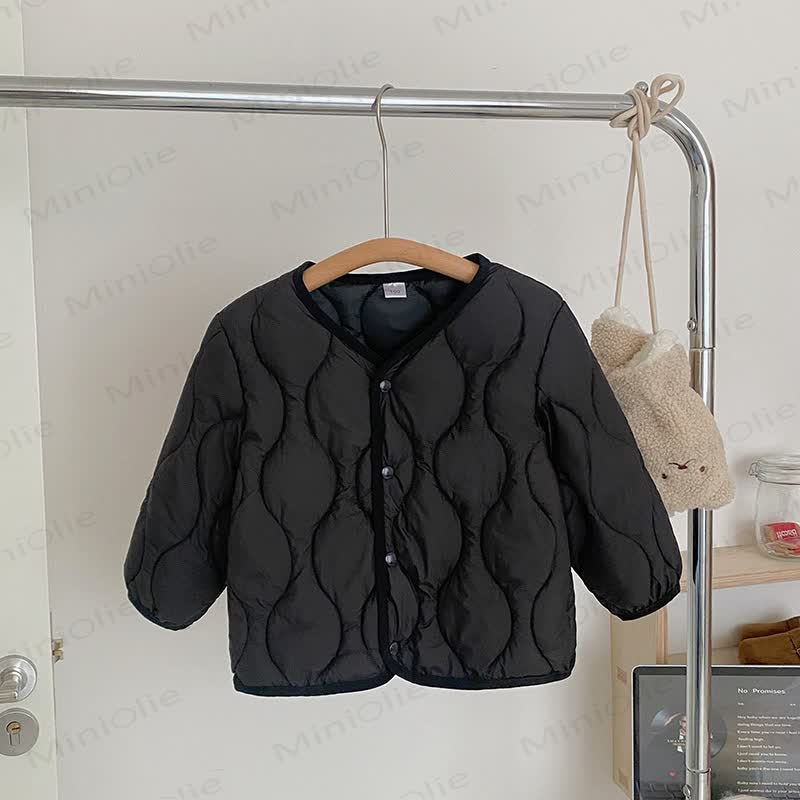 Kid's Solid Color Lightweight Outerwear  - Black - 10Y - image 3