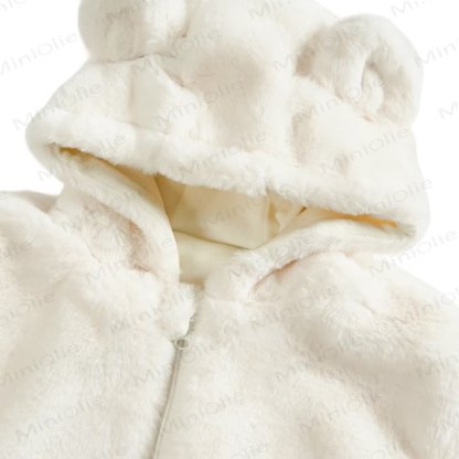 Toddler Solid Color Fleece Hooded Jacket - image 11