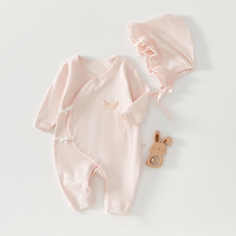 Baby Little Angel Wing Newborn Romper - Pink - 3-6M - image 2