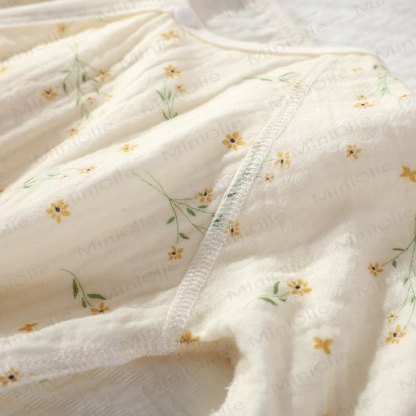 Baby Girl Orchid Daisy Beige Kimono Romper - image 6