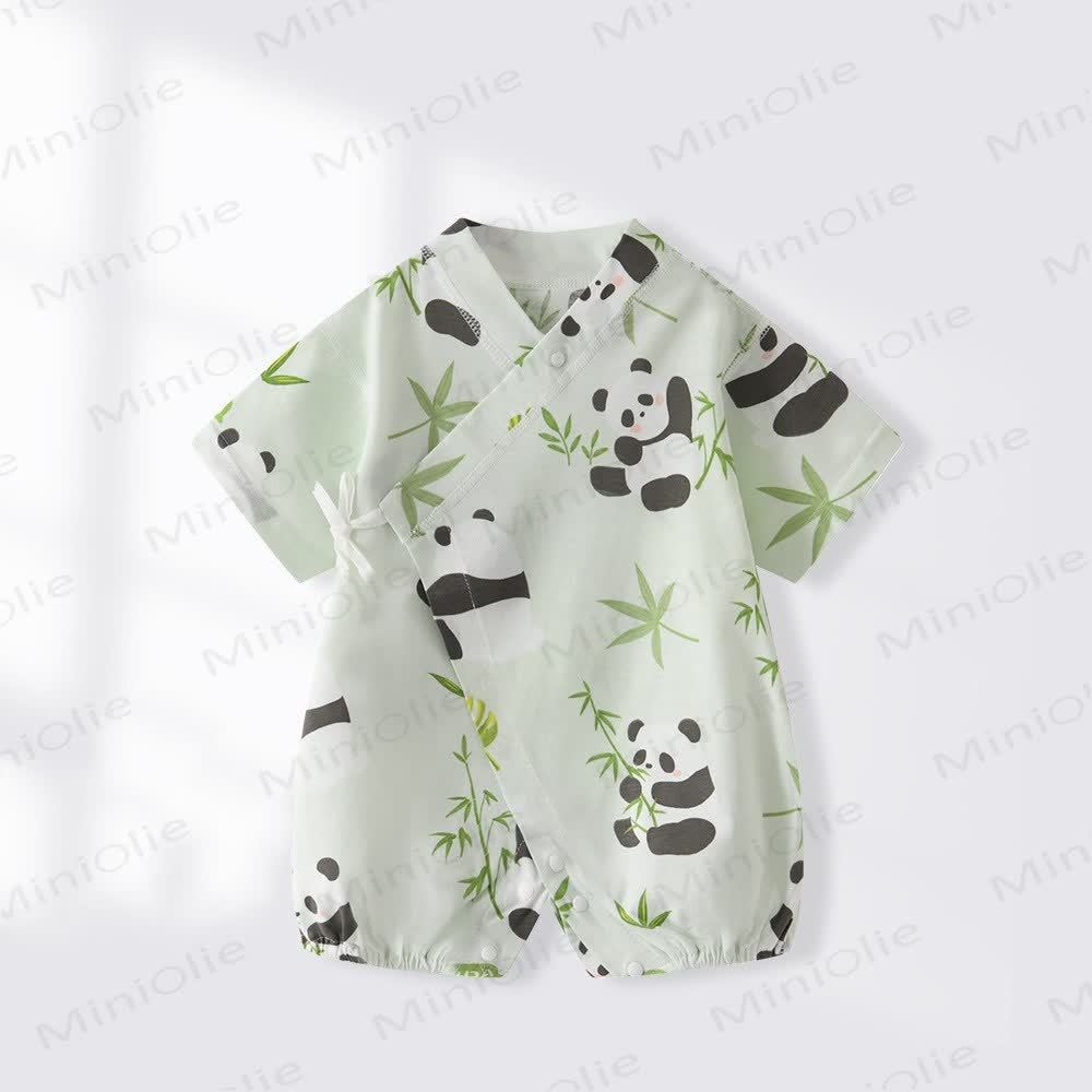 Baby Print Short Sleeve Romper - Green - 18-24M - image 5