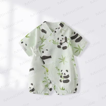 Baby Print Short Sleeve Romper - Green - 18-24M - image 5