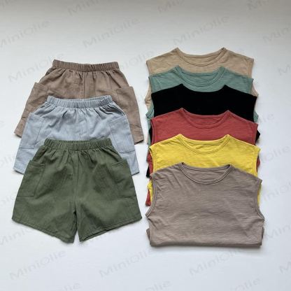Body Toddler Solid Color Stripe Tank Top - image 5