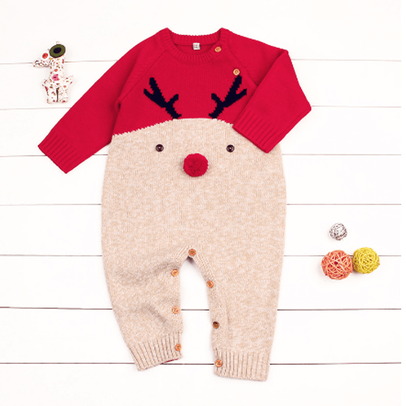 Christmas Elk Knitted Romper - image 3