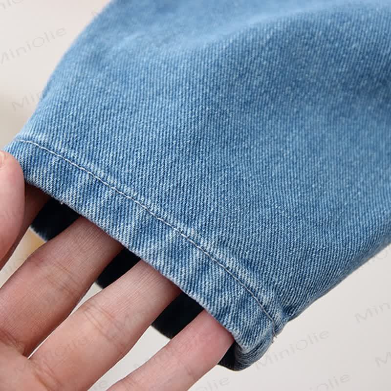 Toddler Double Pocket Fruit Denim Overalls - image 9