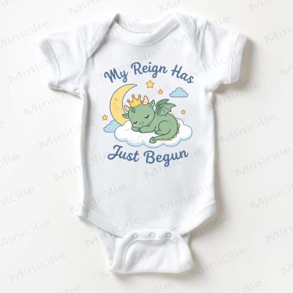 MY REIGN HAS JUST BEGUN Baby Slogan White Bodysuit - White - 18-24M - image 1