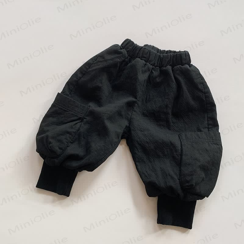 Toddler Solid Color Jogger Worker Pants - Black - 8Y - image 4