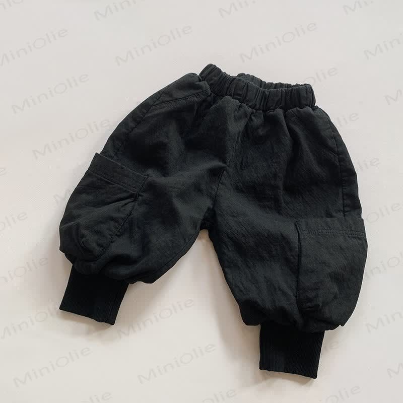 Toddler Solid Color Jogger Worker Pants - Black - 8Y - image 4