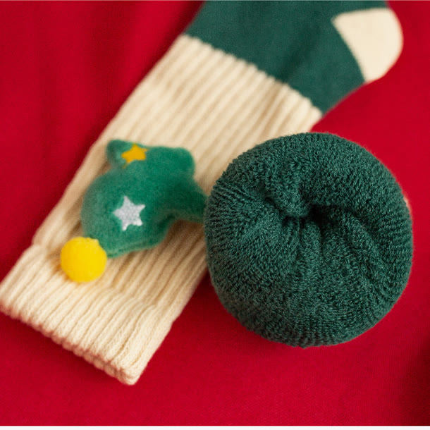 Baby Christmas 3D Doll Warm Floor Socks