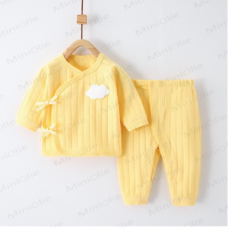 Baby Newborn 2-Piece Cloud Kimono Set - Yellow - 3-5M - image 4