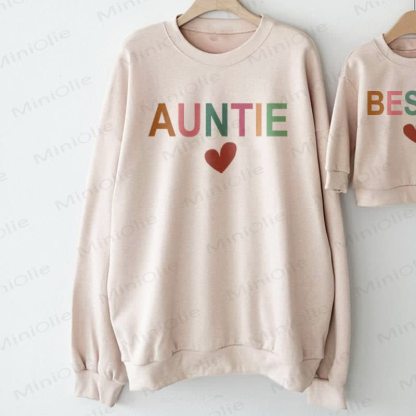 AUNTIE/BESTIE Matching Sweatshirt/Set - Beige - Mom Sweatshirt: XL - image 3