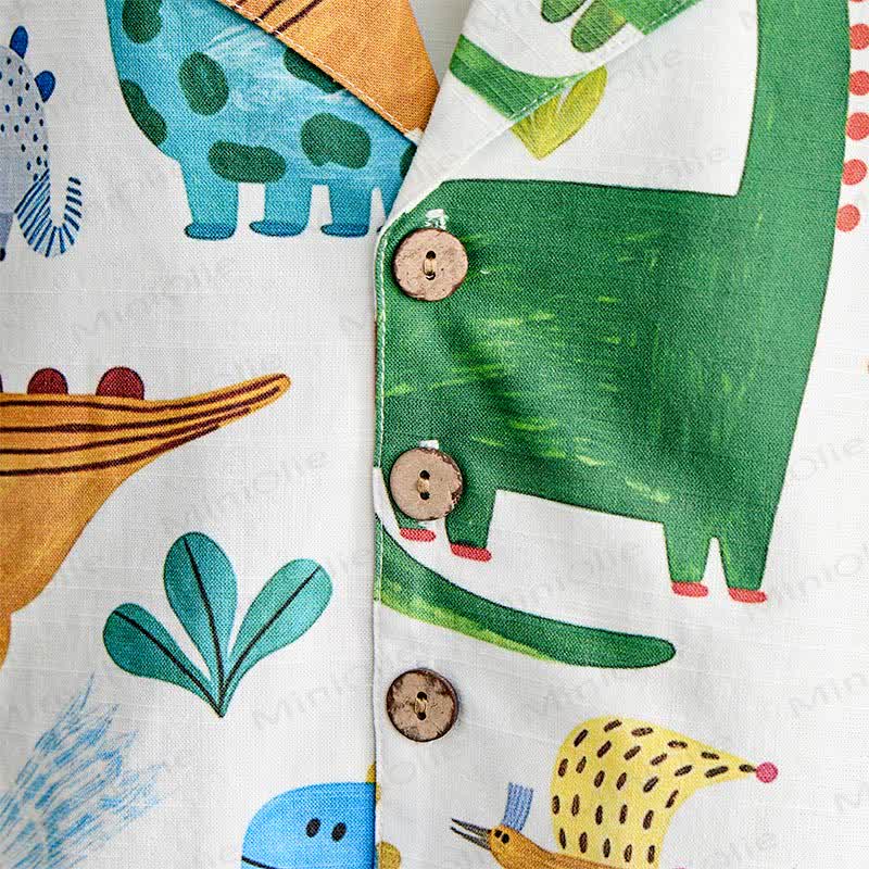 Toddler Boys Dinosaur Print Shirt and Shorts 2-piece Set - image 4