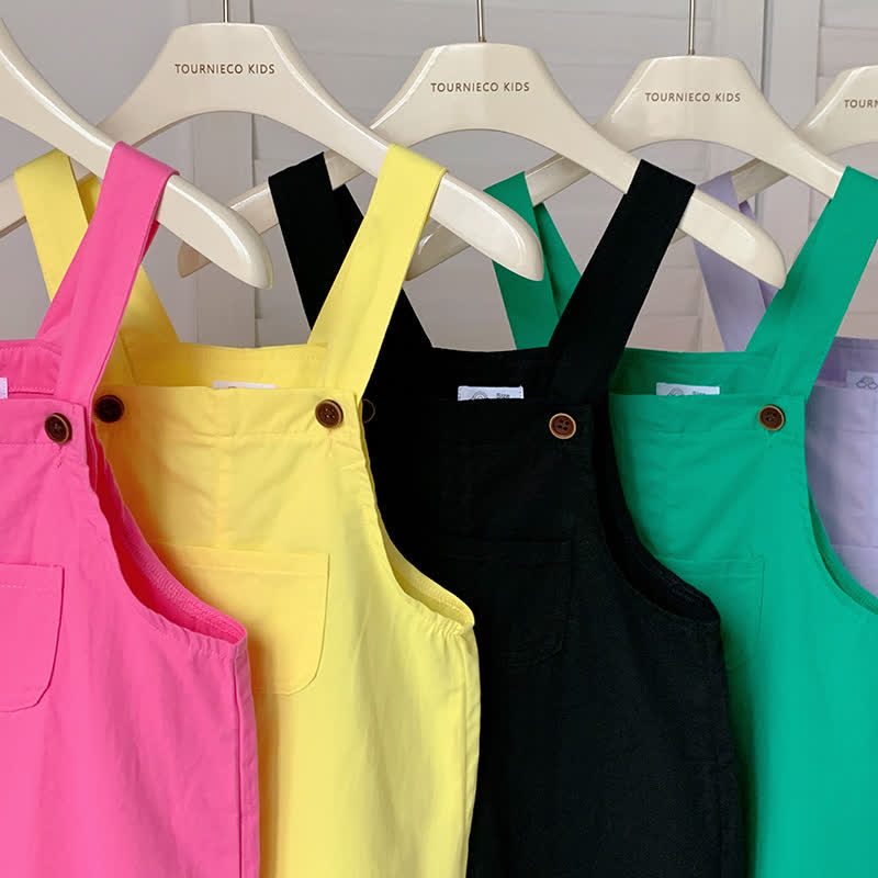 Toddler Solid Color Youthful Overalls - image 10