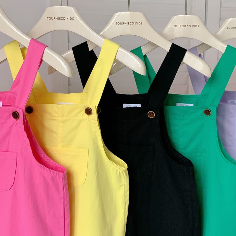 Toddler Solid Color Youthful Overalls - image 10