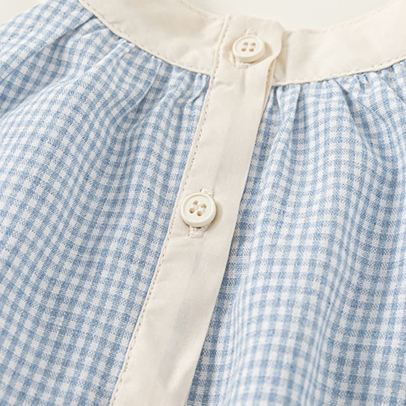 Toddler Blue Plaid Sleeveless Dress - image 7