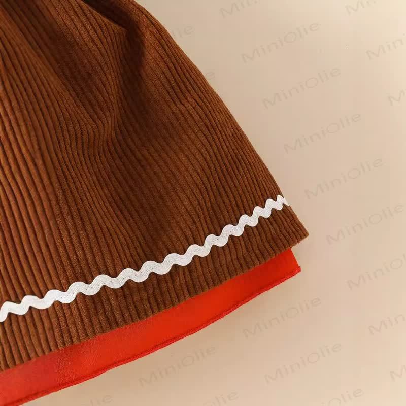 Baby Gingerbread Man Corduroy Bow Dress - image 5