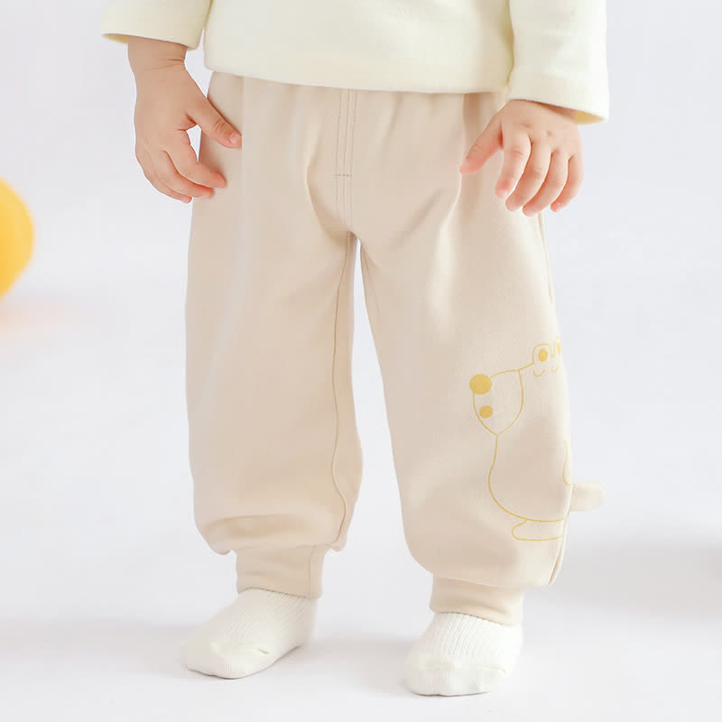 Baby Toddler Cute Animal Jogger Pants - Beige - 3-4T - image 7